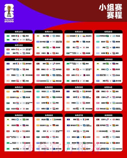 2026世界杯每日赛程官方发布高清直播在哪里看